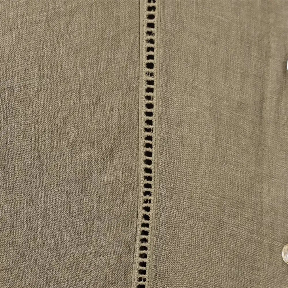 Women’s Long Sleeved V-neck Shirt Mid Waist Wide Leg Pants