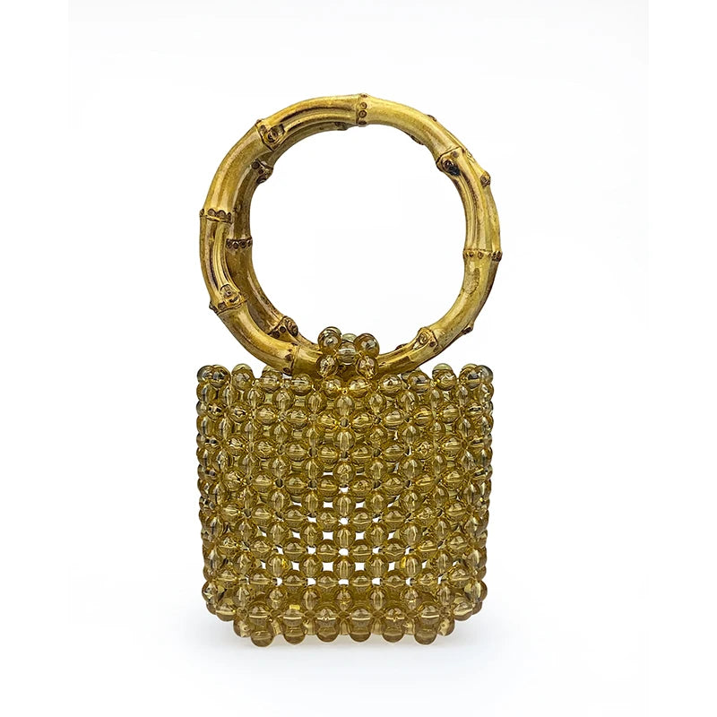 Retro niche Pure Handmade Bead Bag