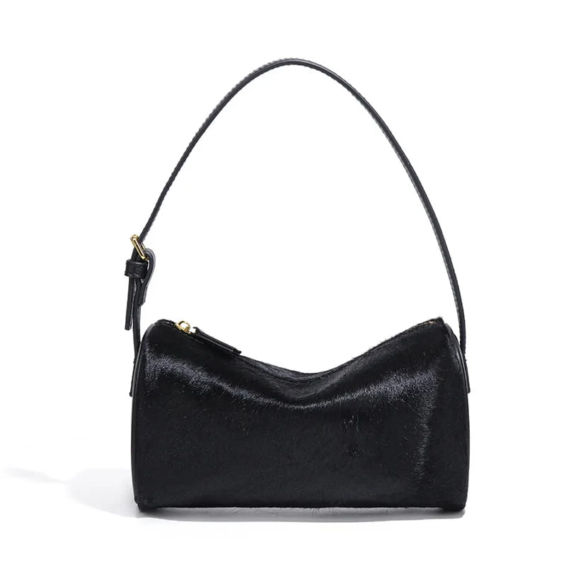 Genuine Leather Horsehair Underarm Bags For Women