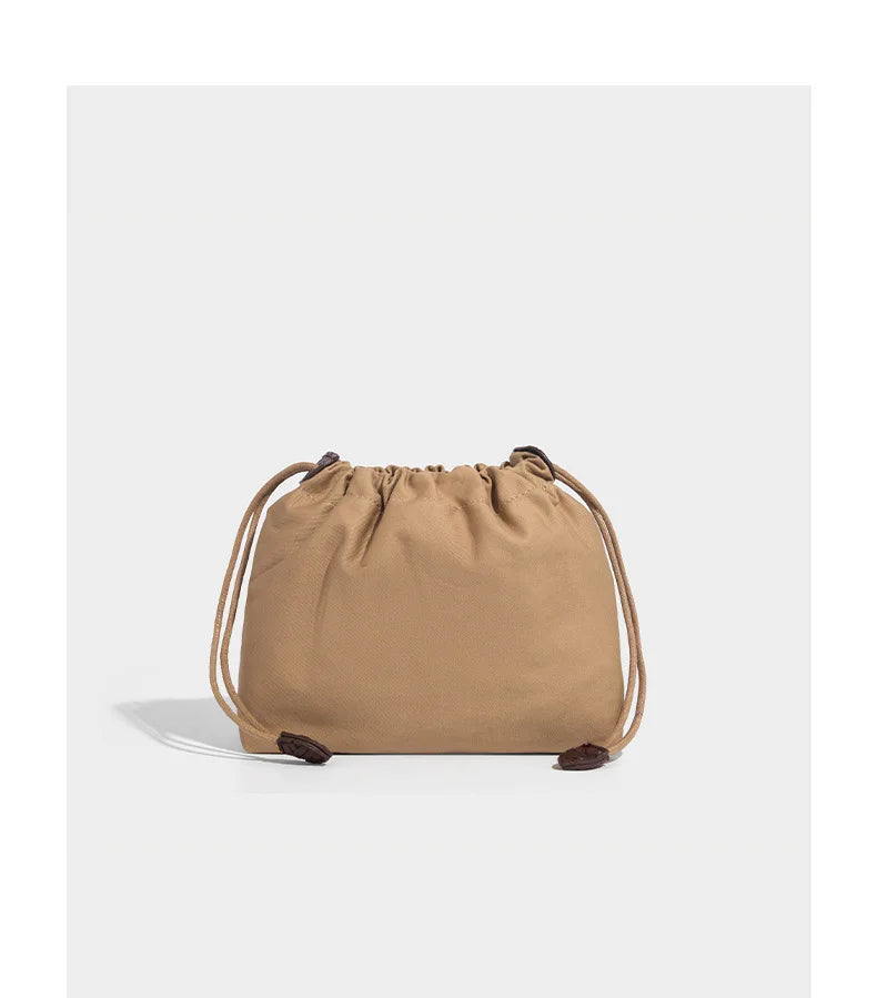 Handmade Weave PU Drawstring Tote Bags For Women