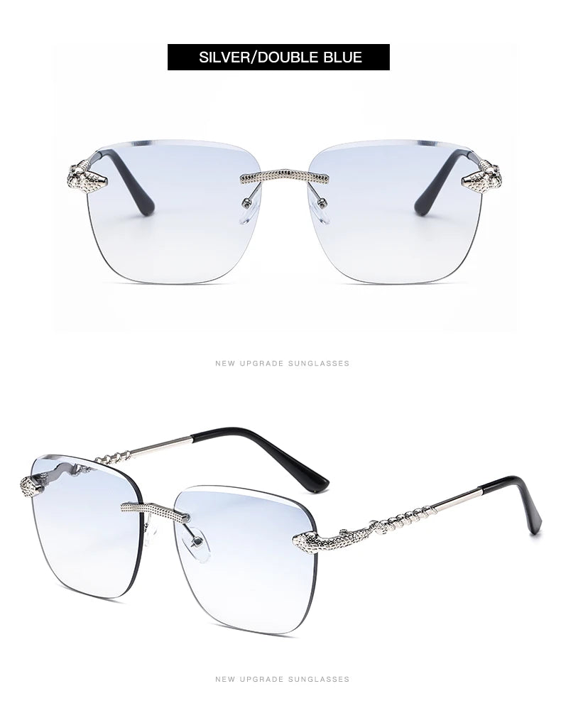 Rimless Square Sunglasses For Women