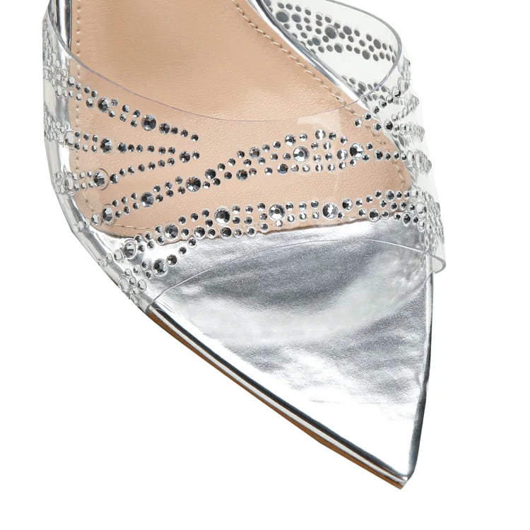 Women’s Mules Rhinestone High Heel