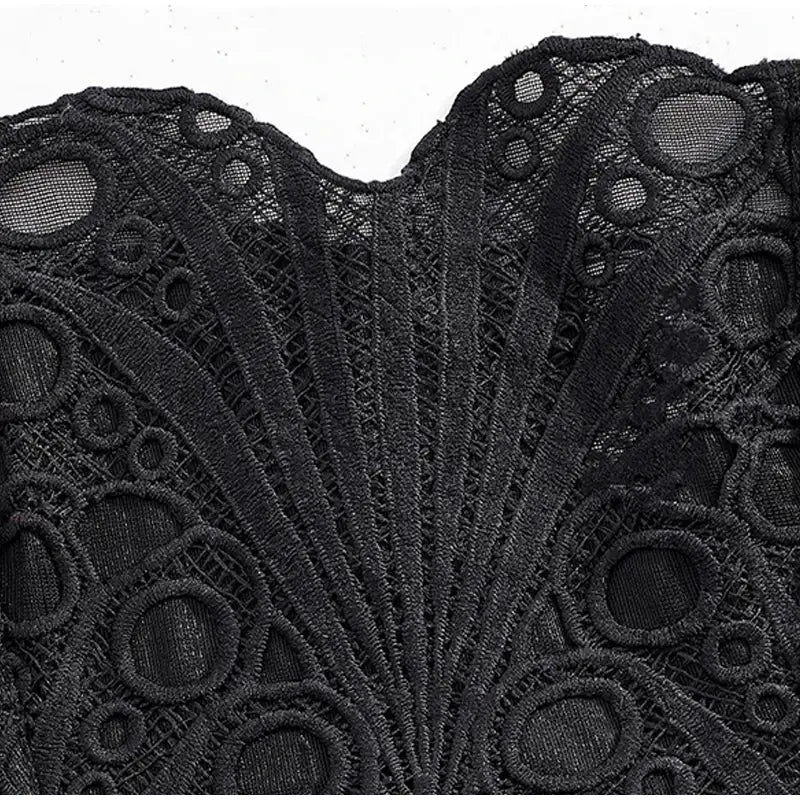 Hollow Out Women Sleeveless Backless Bandage Pleated Top