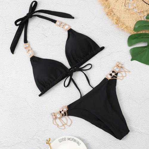 Women's Swimsuit With Rhinestones - Norellé
