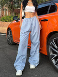 Women Vintage Baggy Cargo Pants for Women Drawstring Elastic Low - Norellé