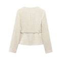 Women Tweed Single Breasted Elegant Jacket