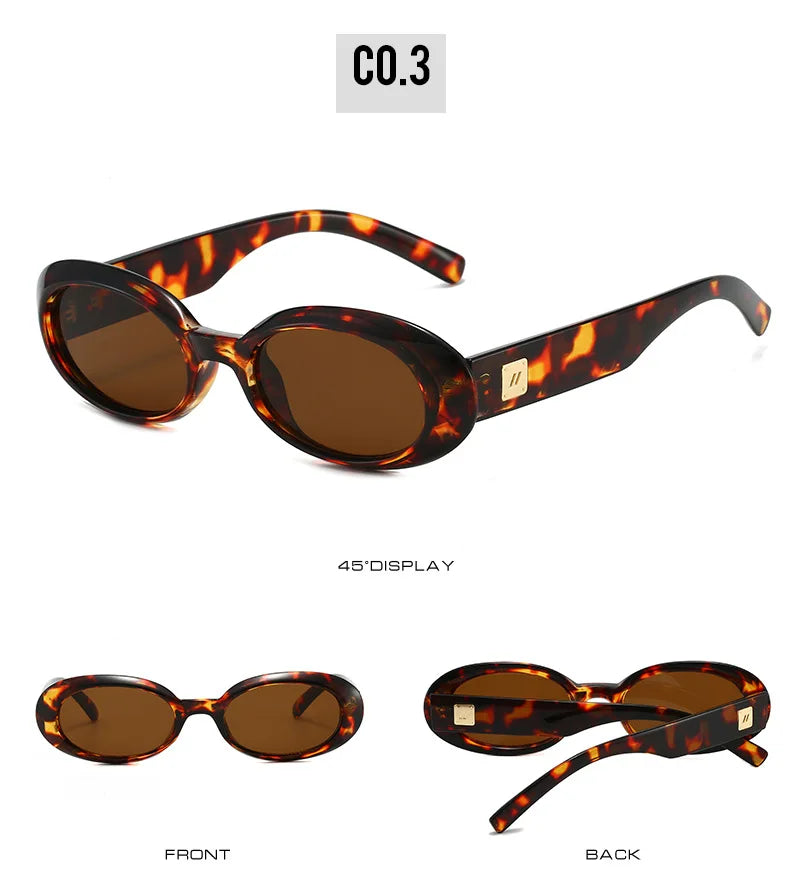 Classic Small Oval Sunglasses for Women