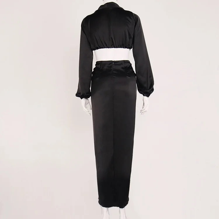 Satin 2 Piece Set Women Summer Beach Vacation Outfit