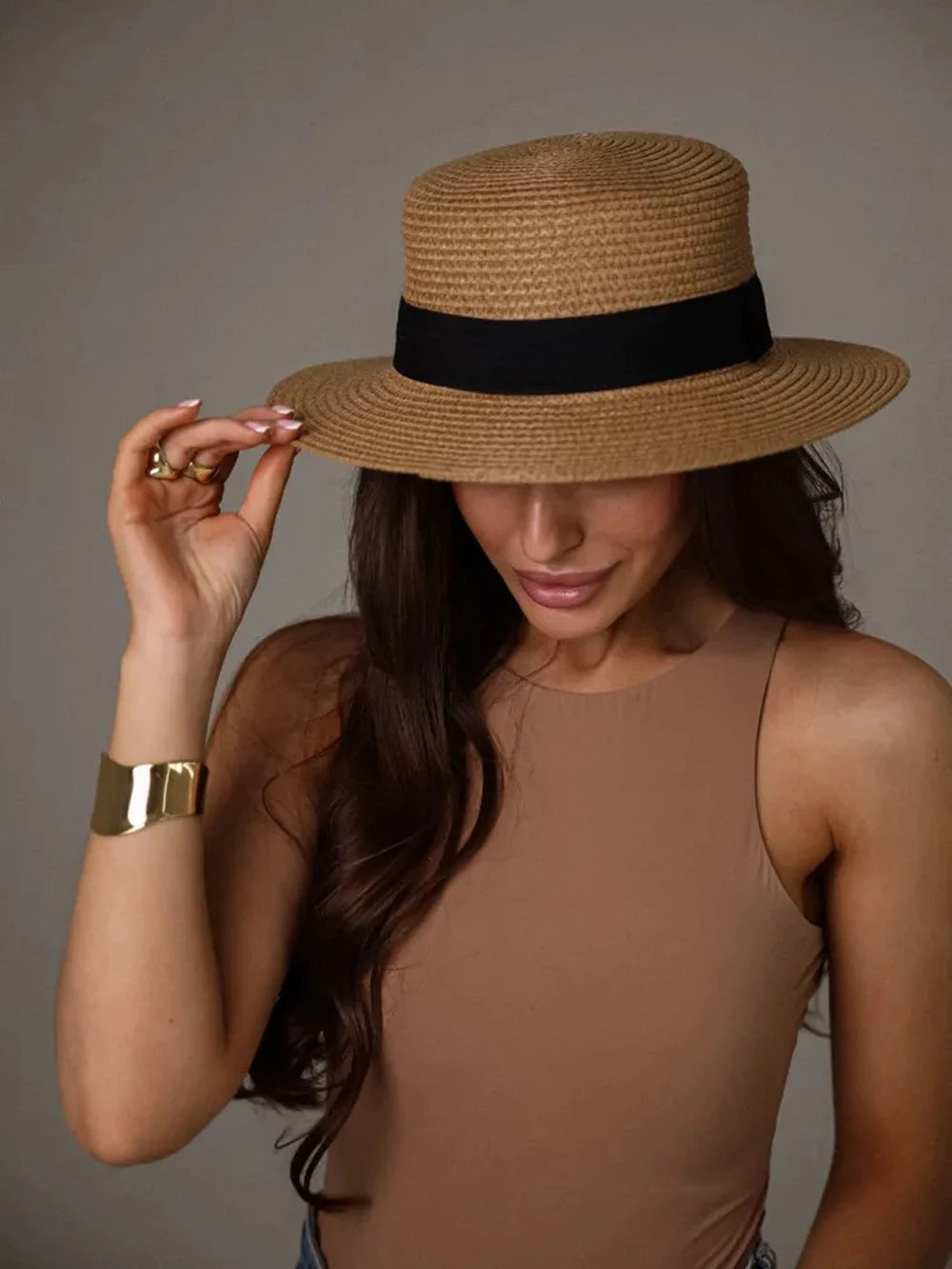 Natural Grass Woven Straw Sunshade Hat