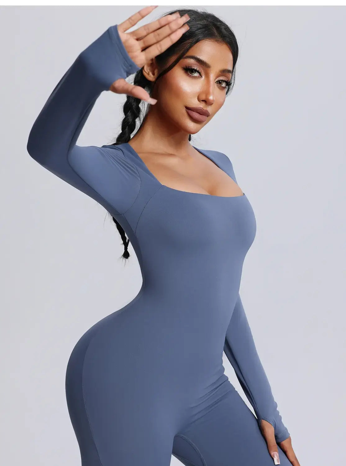 Seamless Jumpsuits Sports Fitness High Elastic Breathable Long-sleeved Suit