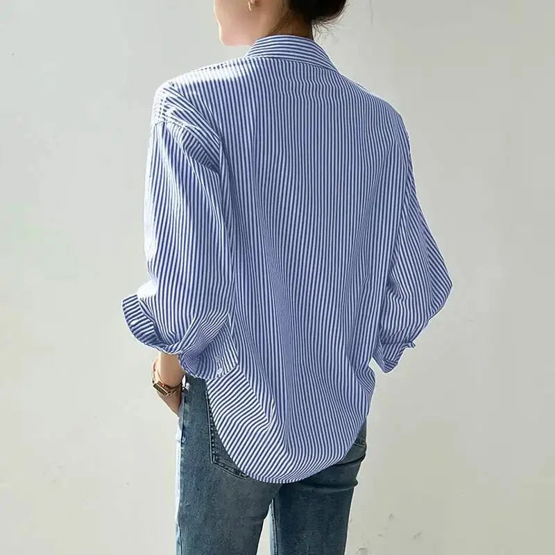 Women Spring Summer Blouses Shirts Lady Fashion Casual Long Sleeve - Norellé