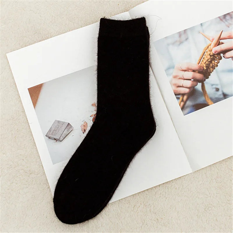 Pure Color Warm Winter Socks