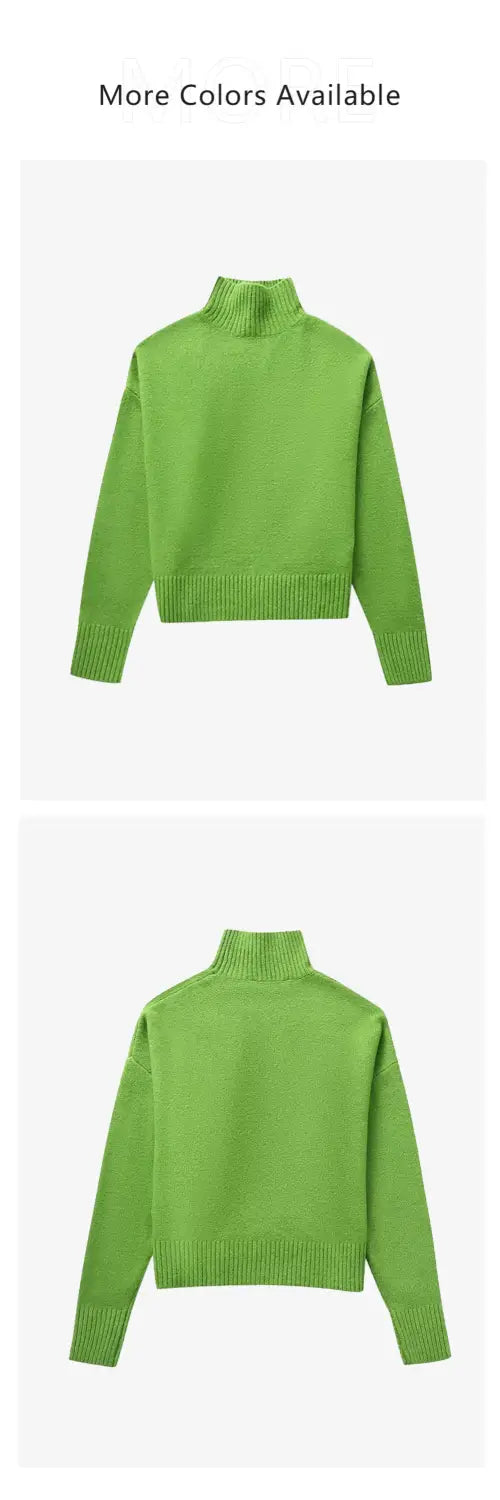 Women’s Half High Neck Soft Knit Pullover Sweater