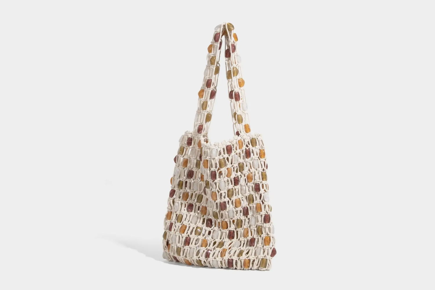 Ladies Summer Beaded Woven Bag Bucket