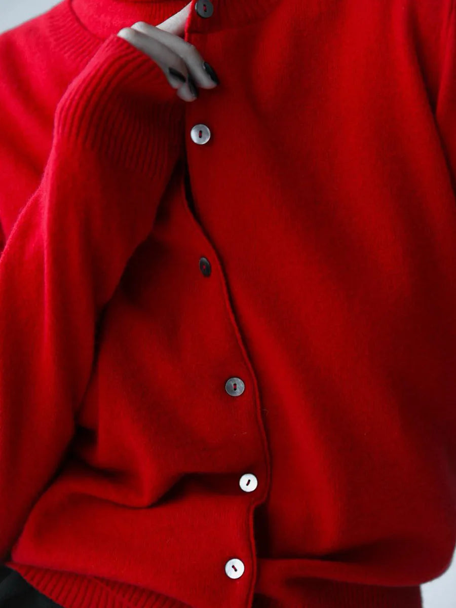 Women’s Solid Sweater Cardigan Long Sleeve