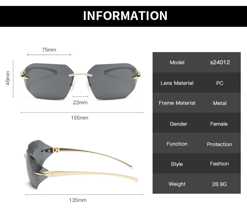 Polygon Square Sunglasses Women