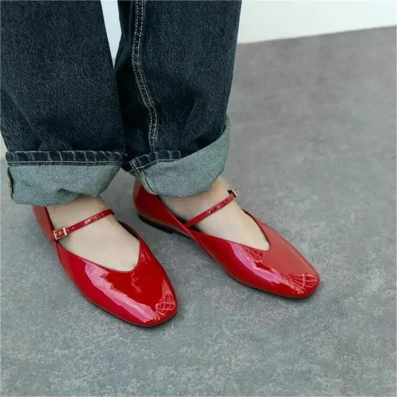 Woman Red Shoes