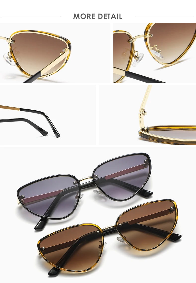 Metal Cat Eye Sunglasses Women
