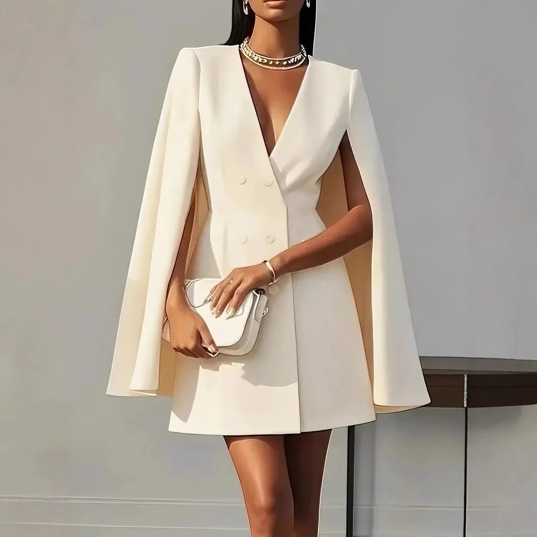 Women Blazers Dress  Double Breasted