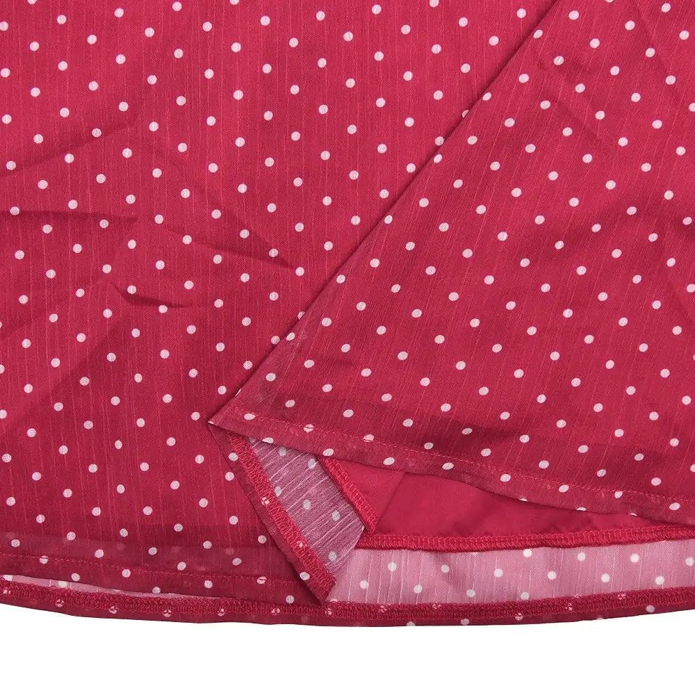 Mesh Polka Dot Print A-Line Mini Tank Dress Women’s