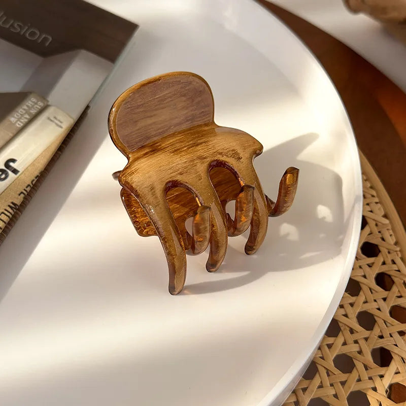 Raw Wood Color Texture Hair Claw