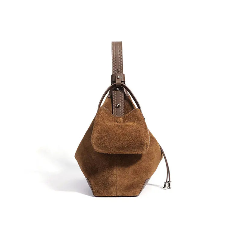 Simple Suede Leather Dumpling Bag