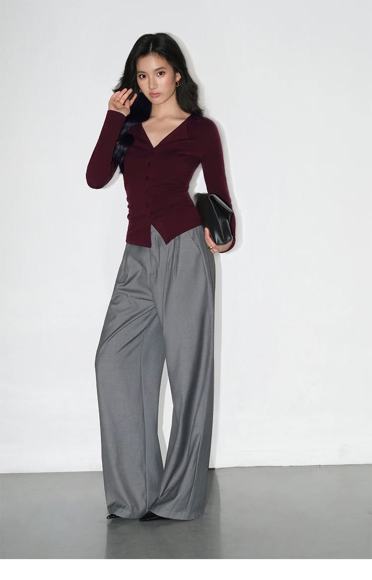 High-waisted Wide-leg Suit Pants Women’s