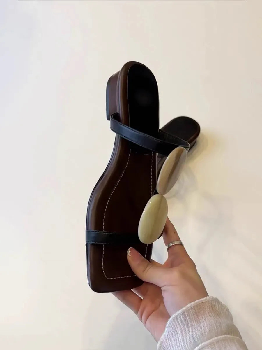 Sheepskin Version Roman Style Flat Bottom Sandals Women’s