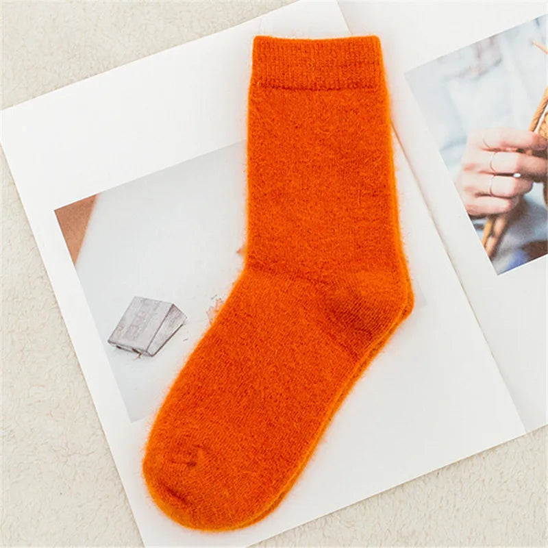 Pure Color Warm Winter Socks