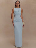 Backless Ruched Maxi Tank Dress Women - Norellé