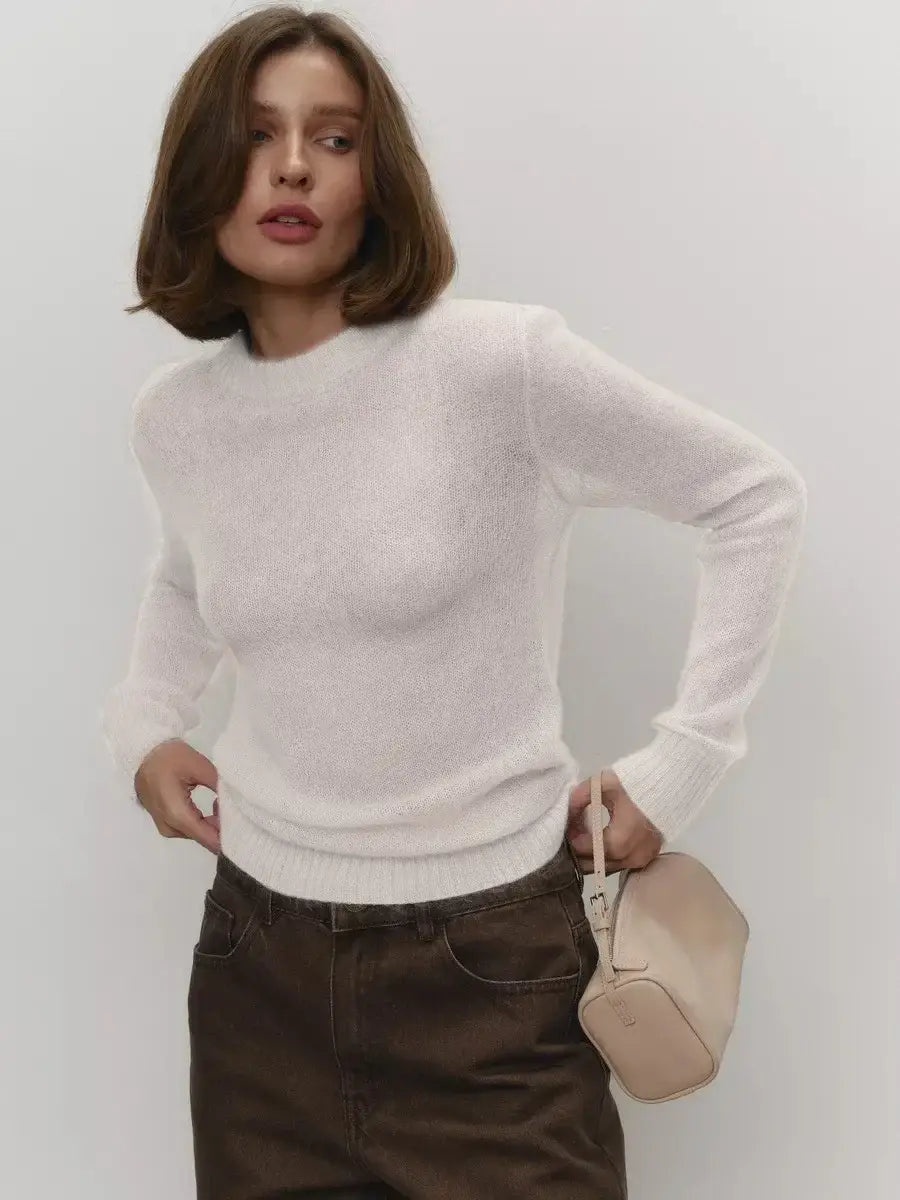 Women’s O-neck Elegant Slim Fit Sweater