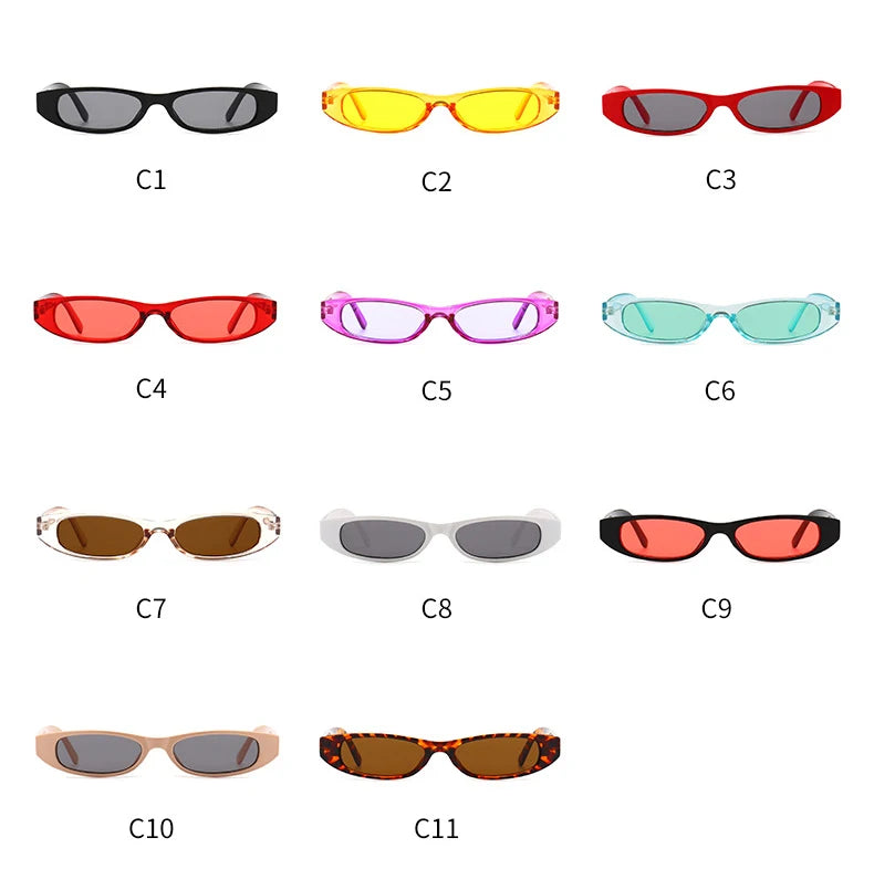 Popular Small Narrow Cat Eye Sunglasses Women