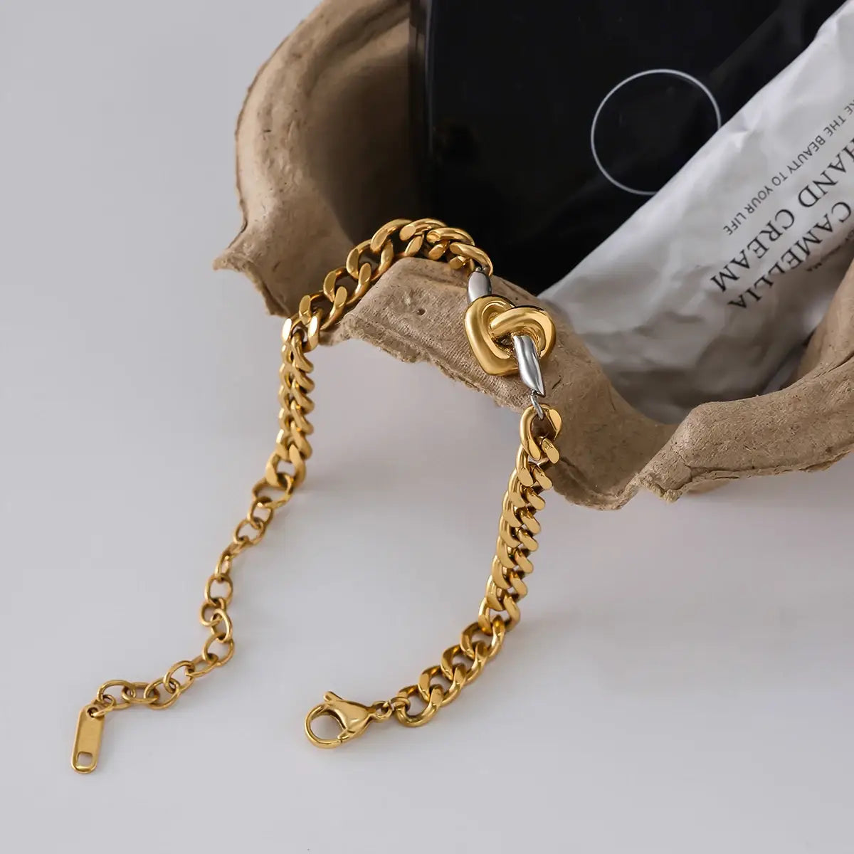 Stainless Steel Double Color Knot Bracelet