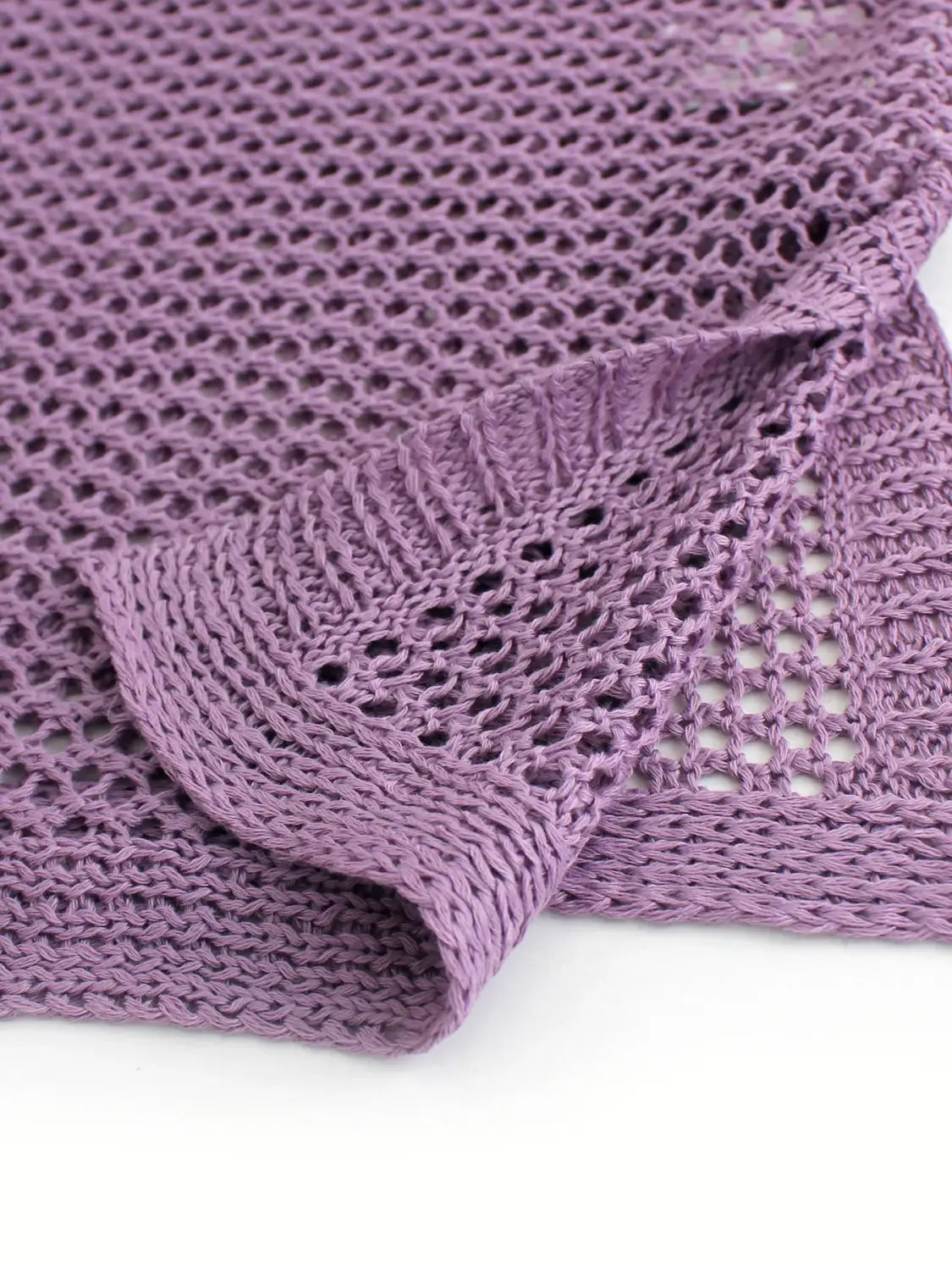 Women’s Knitted Short Skirt with Hollow Straps and Slit Beach Cover Up