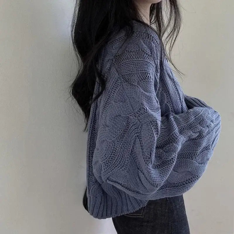 V-neck Short Sweater Casual