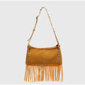 Tassel Large Capacity Brand Tote Bag Black Leather High Quality