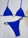 Bikini Solid Color Lace-up Split Two-piece Swimsuit for Women - Norellé