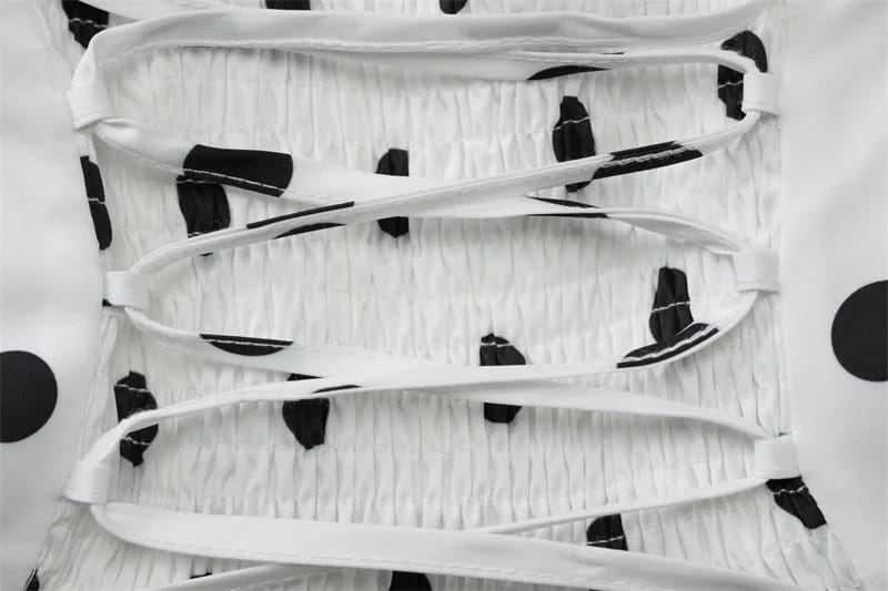 Halter Print Polka Dot Mini Dress Women