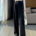 Elegant Wide Leg Pants Women Korean Style High Waist Black Baggy Pants - Norellé