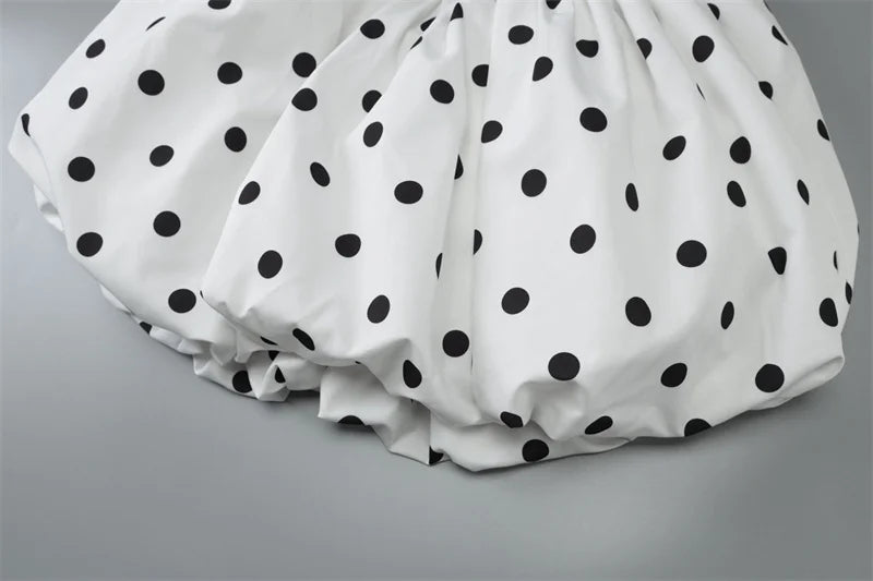 Halter Print Polka Dot Mini Dress Women