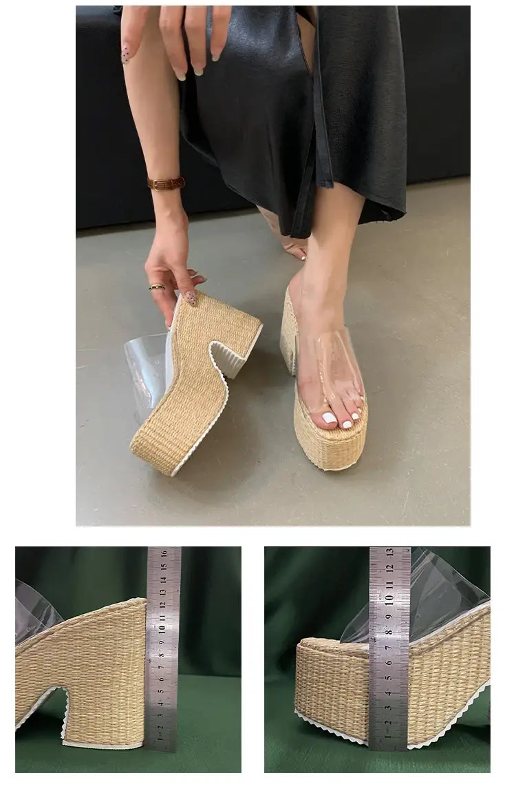 Ultra High Heel Sandals Platform Shoes for Women
