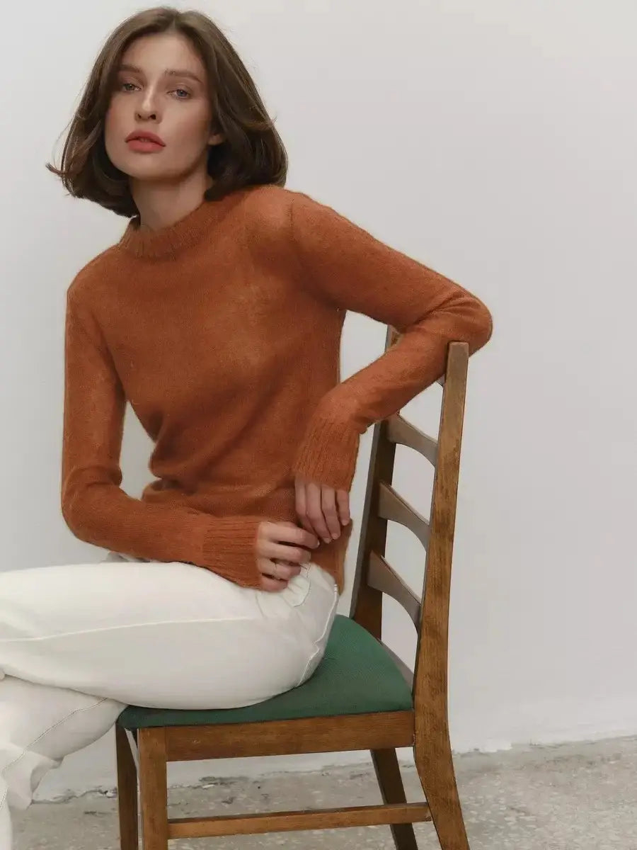 Women’s O-neck Elegant Slim Fit Sweater