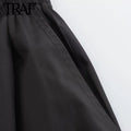 Women's Fashion  Black Wide Pleated Swing Vintage - Norellé