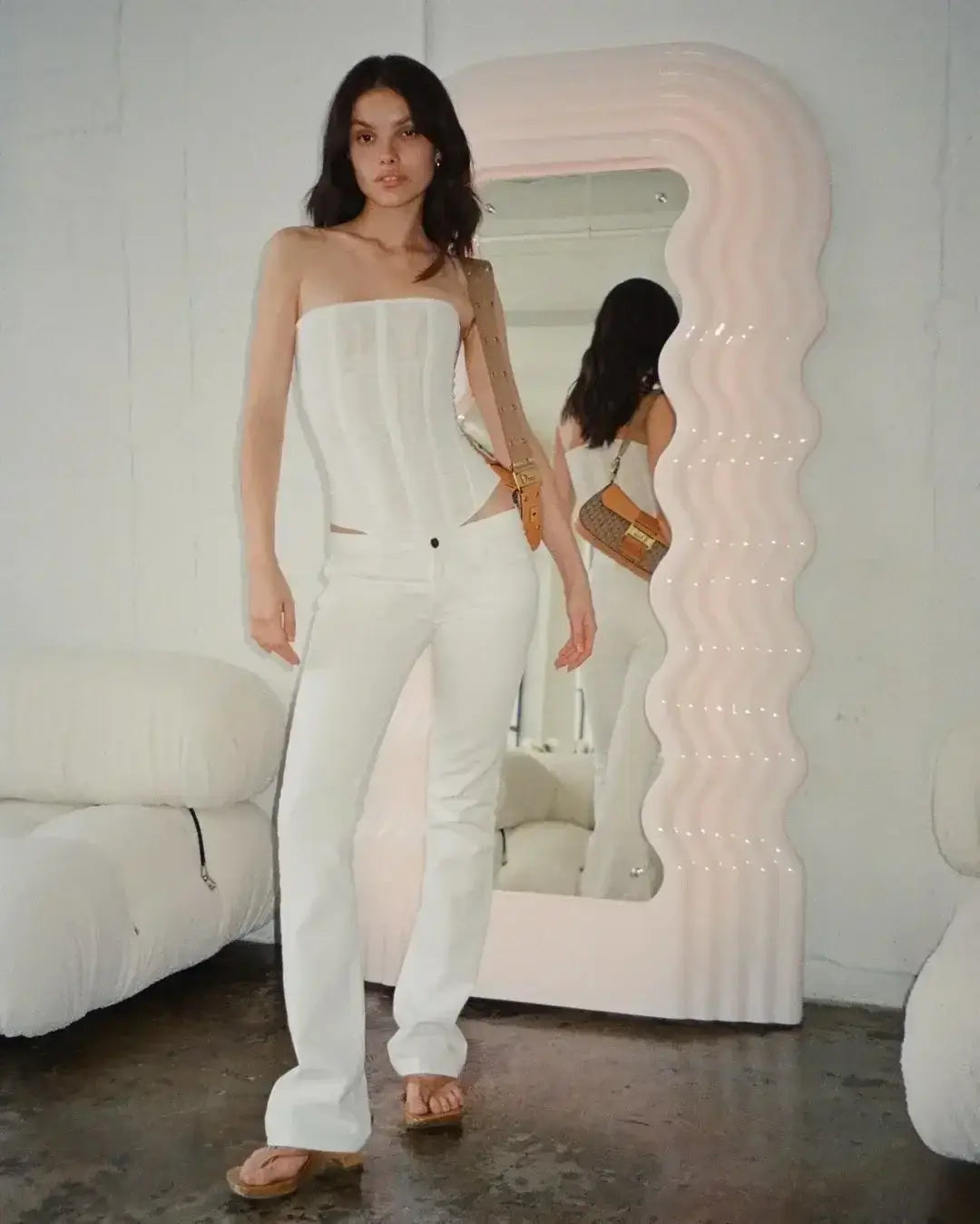 Mesh Backless Vest Strapless Solid Slim Top Women’s