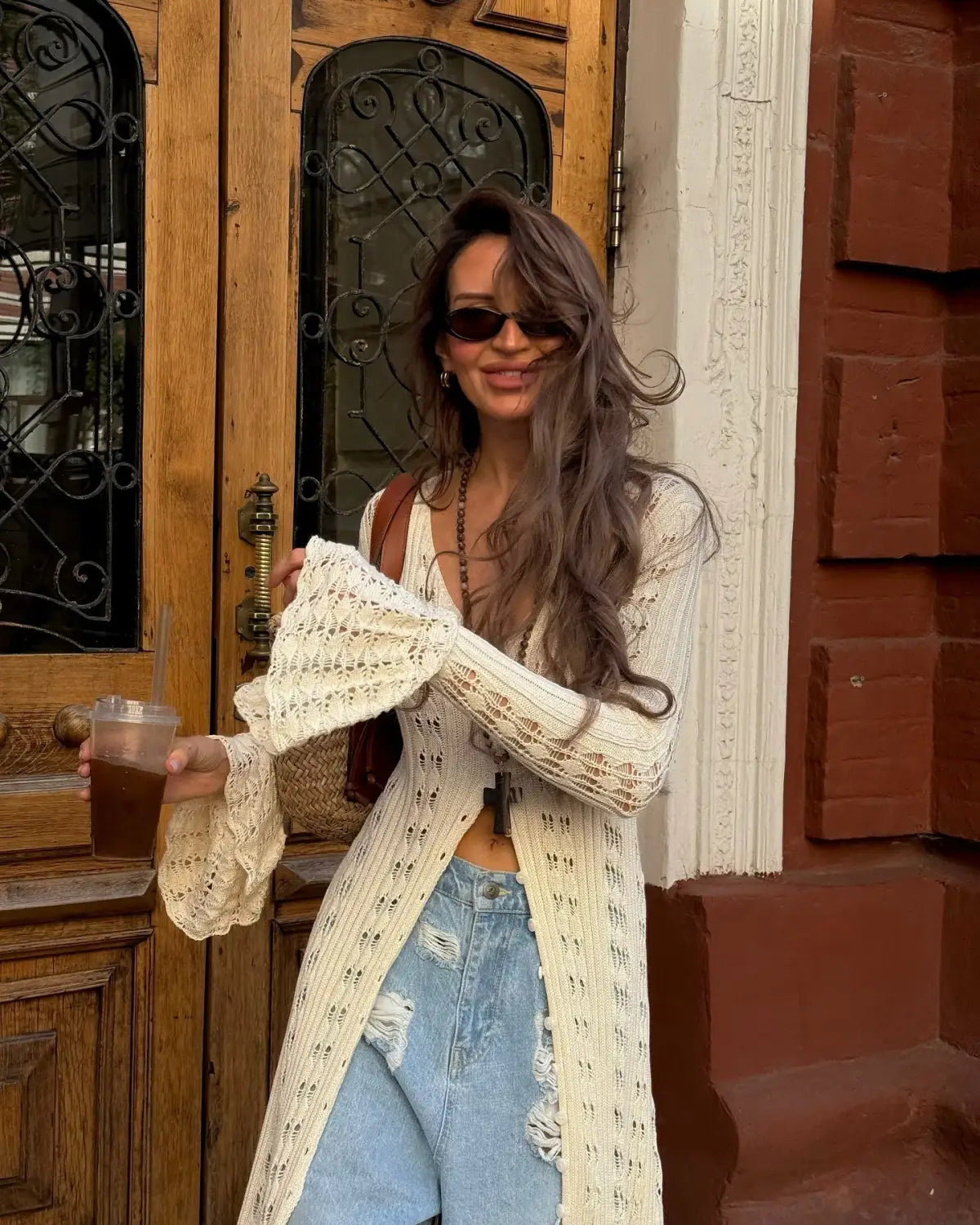 Fashion Hollow Knitted Dress For Women