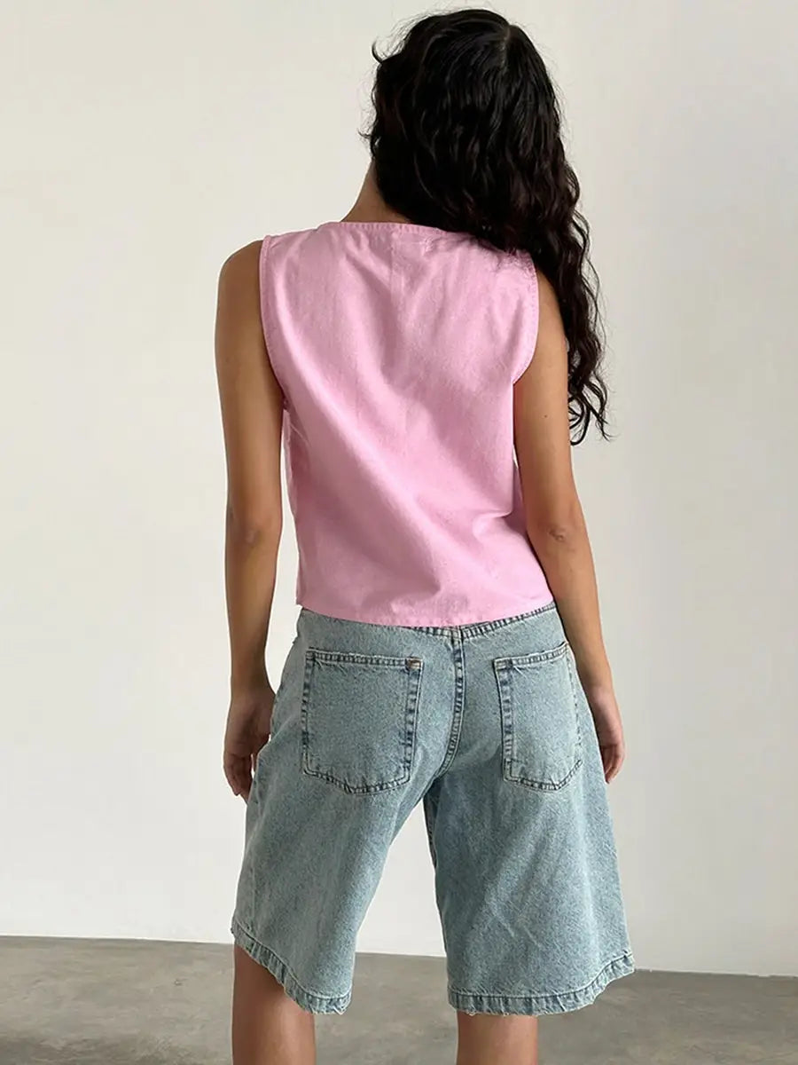 Retro Strappy Tank Top Women