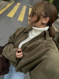 Women Short Jacket Fashion Full Sleeve Zipper Lapel Pocket - Norellé