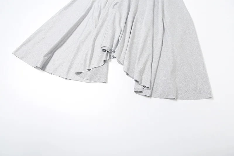 Pleated High Waist Long Skirt Suit