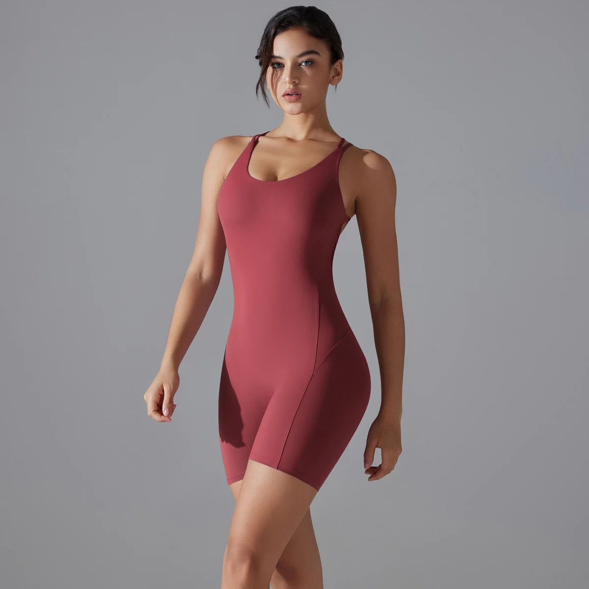 Backless Sporty Tight Jumpsuit