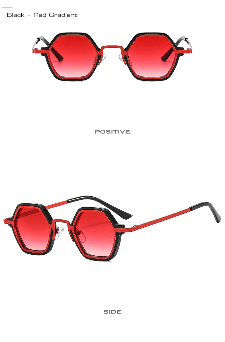 Retro Polygon Square Sunglasses Women